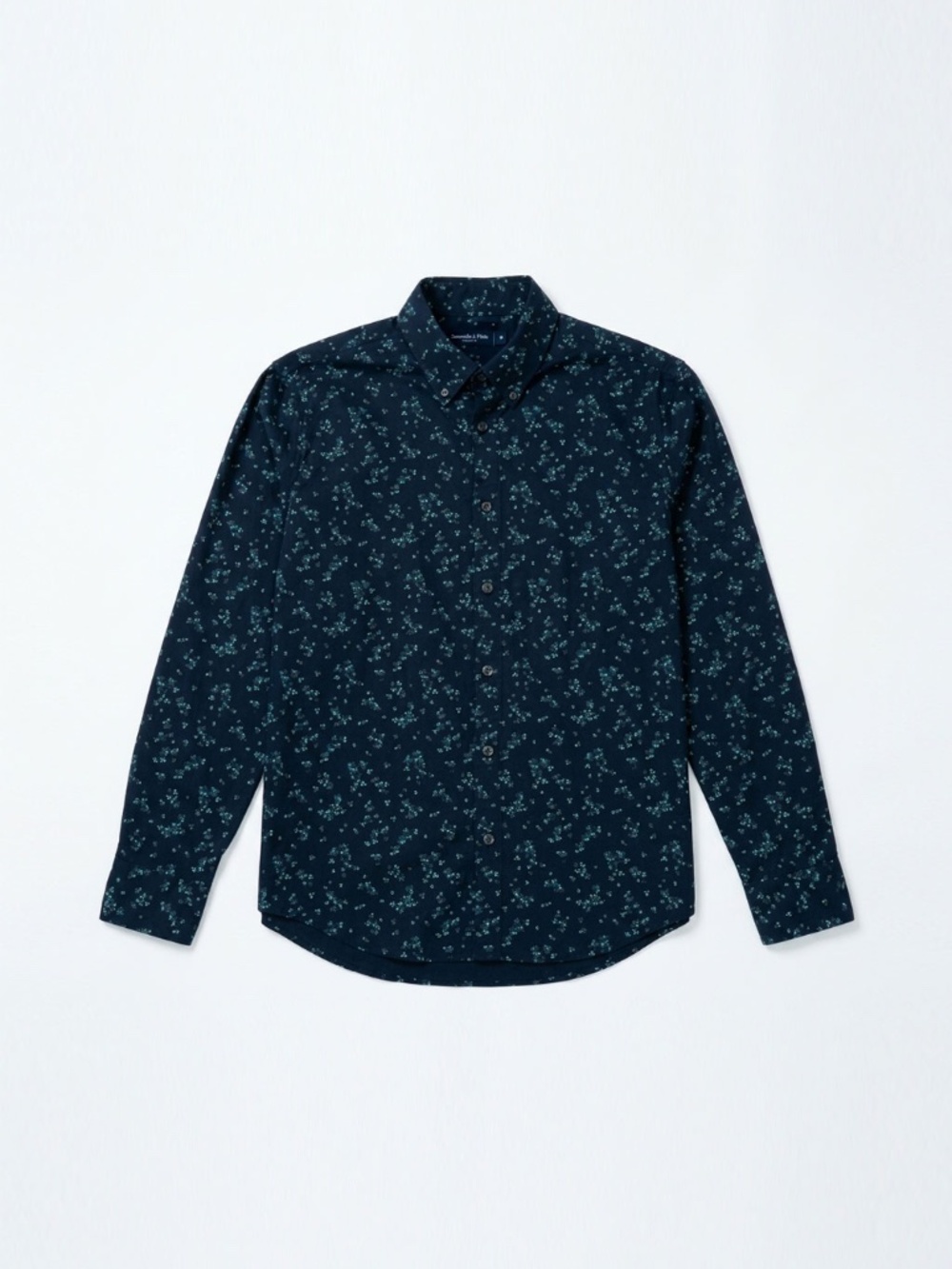 Abercrombie & Fitch Navy Floral Button Down Shirt Men's M Super Slim